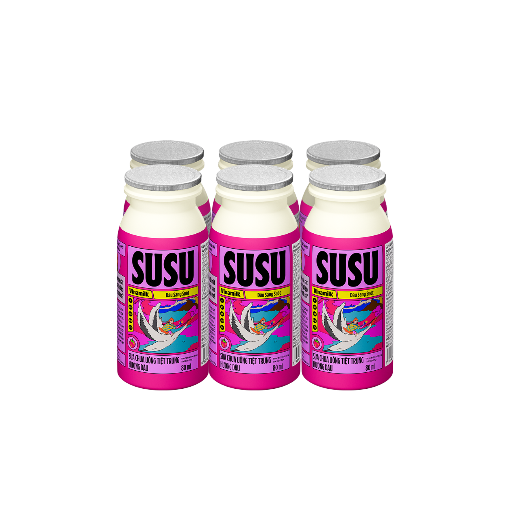 Sữa chua uống tiệt trùng SuSu Hương Dâu 80ml