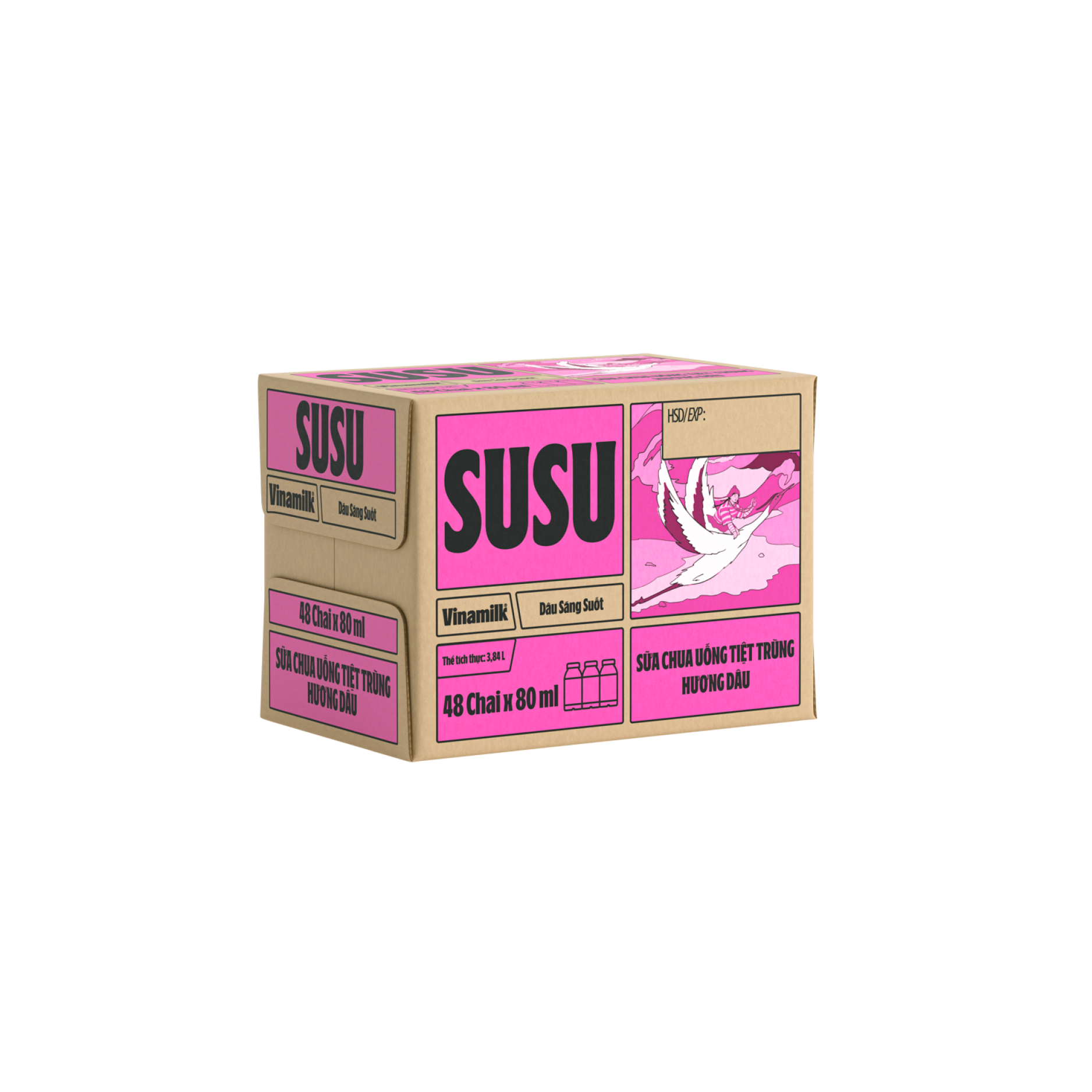 Sữa chua uống tiệt trùng SuSu Hương Dâu 80ml