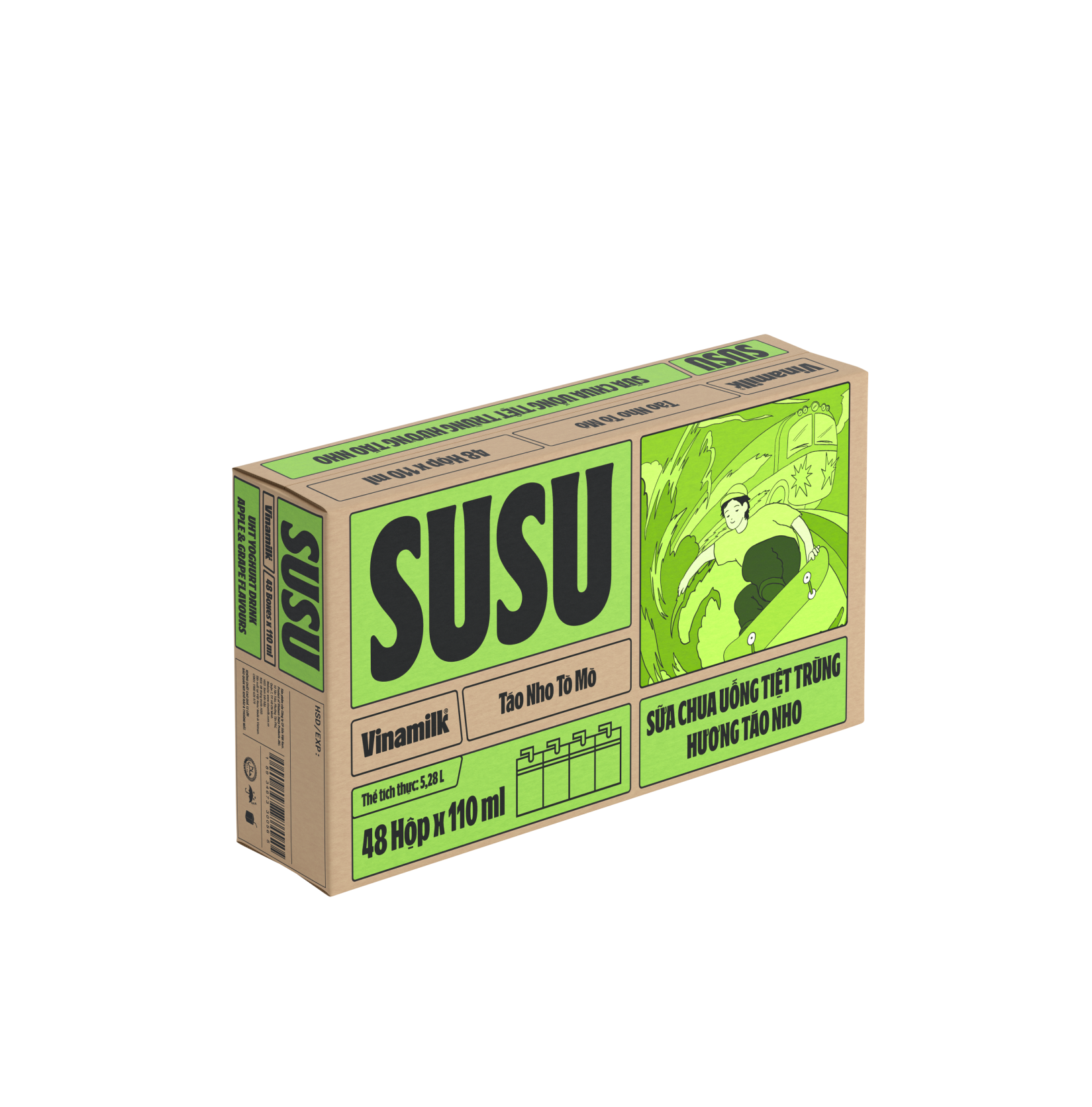 Sữa chua uống tiệt trùng SuSu Hương Táo Nho 110ml