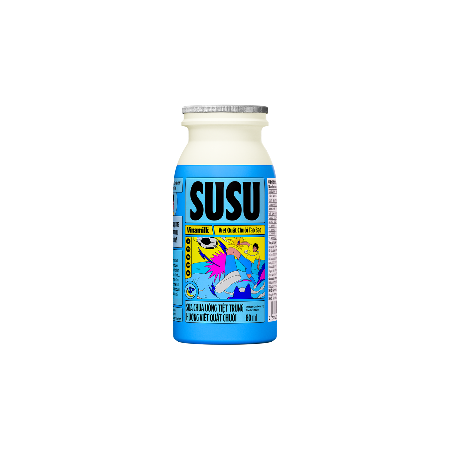 Sữa chua uống tiệt trùng SuSu Hương Việt Quất Chuối 80ml