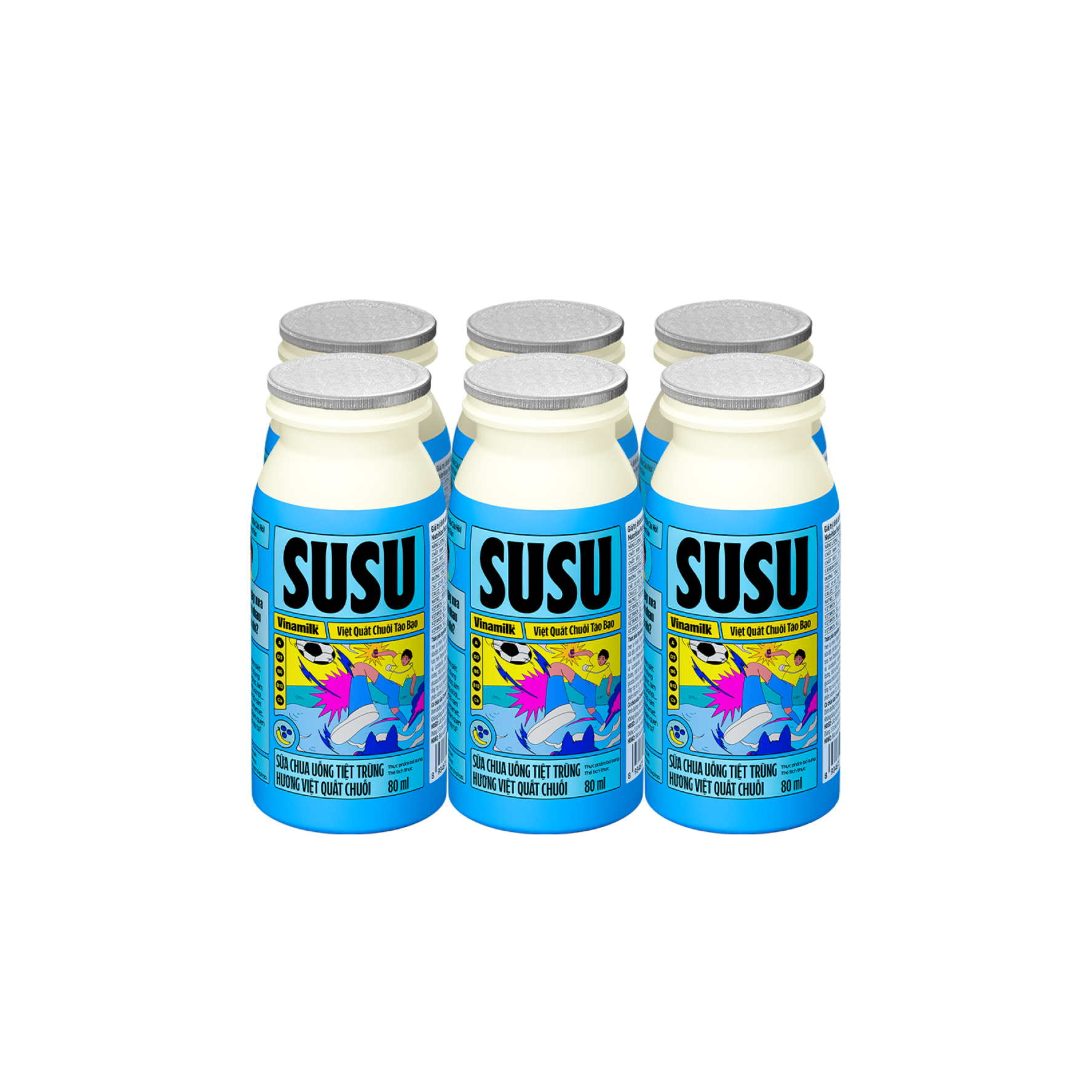 Sữa chua uống tiệt trùng SuSu Hương Việt Quất Chuối 80ml