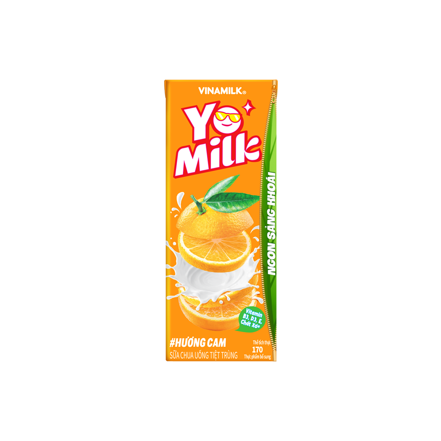 Sữa chua uống tiệt trùng Yomilk Hương Cam 170ml