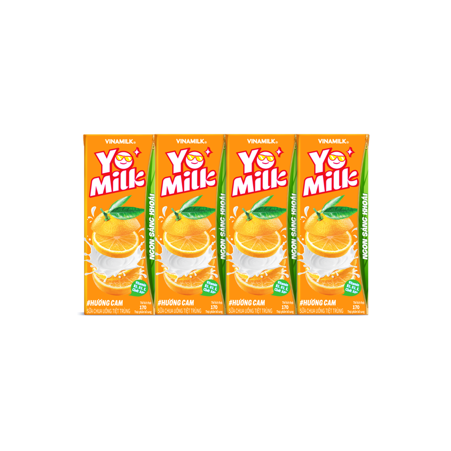 Sữa chua uống tiệt trùng Yomilk Hương Cam 170ml