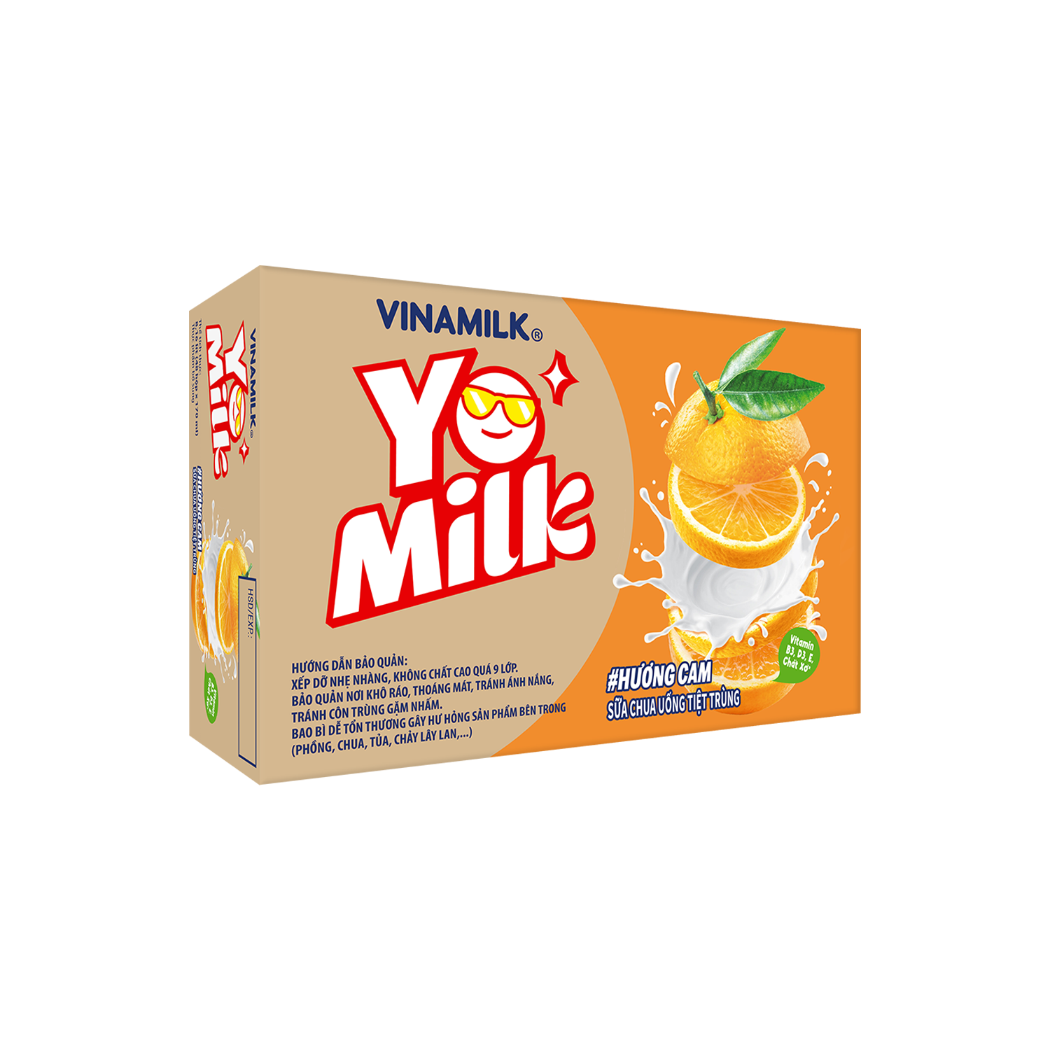 Sữa chua uống tiệt trùng Yomilk Hương Cam 170ml