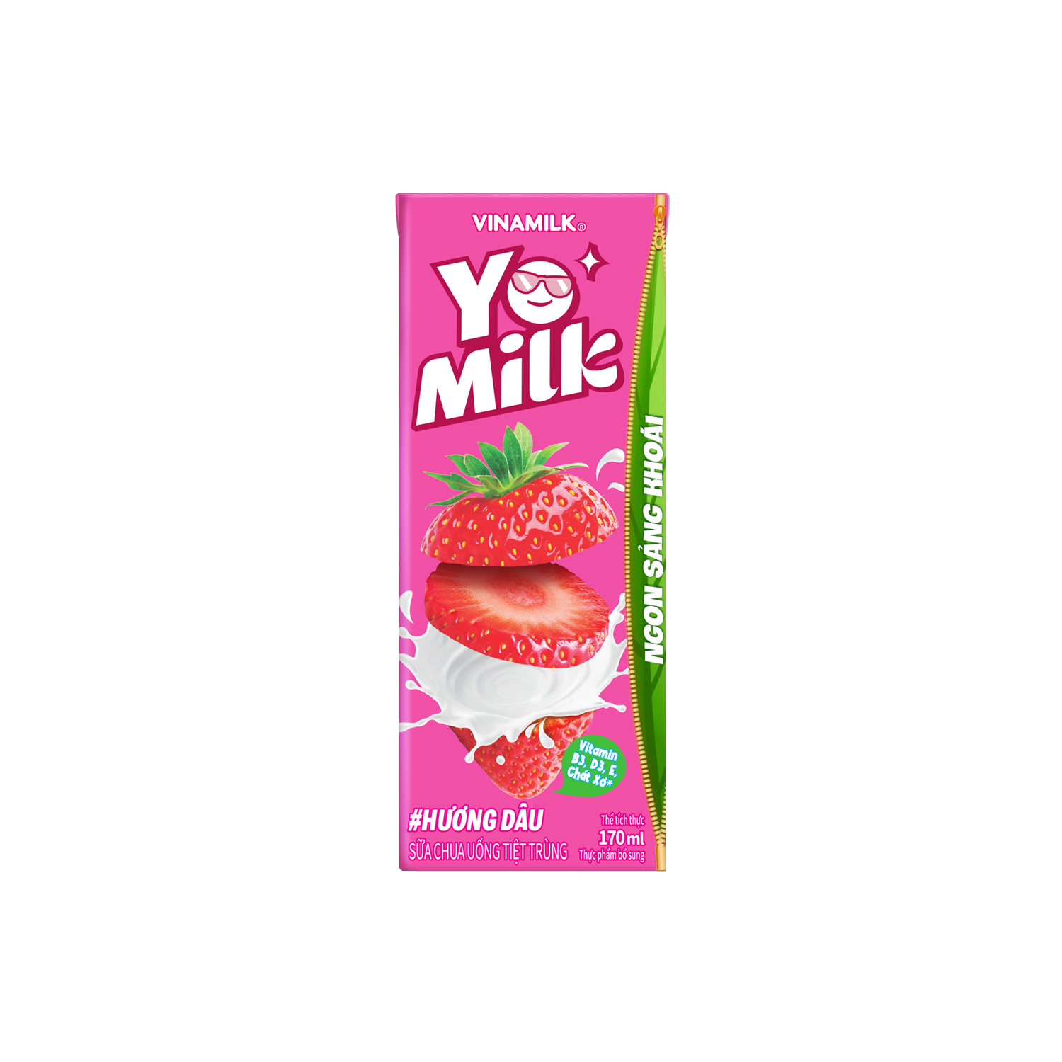 UHT Drinking Yoghurt Yomilk Strawberry Flavour 170ml