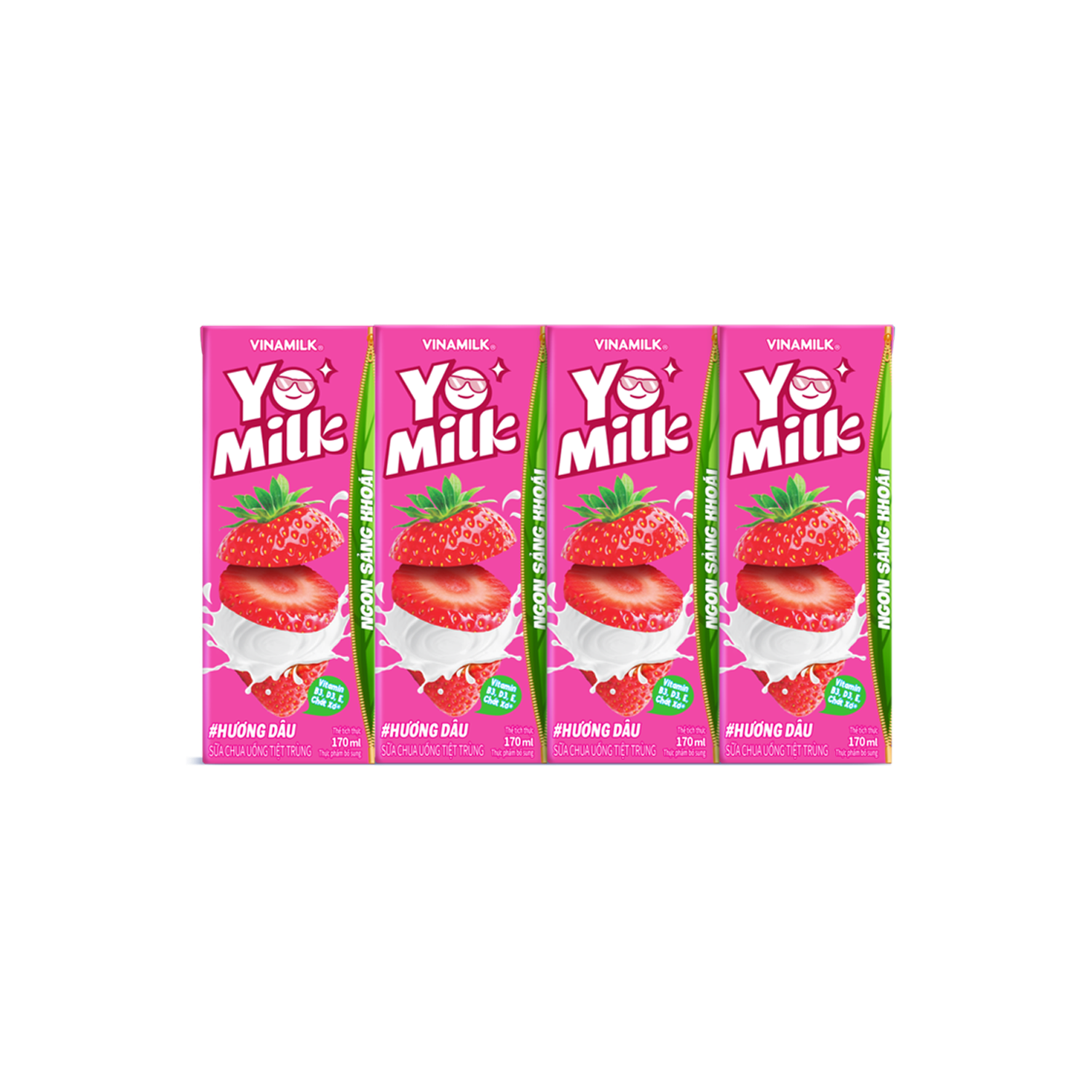 UHT Drinking Yoghurt Yomilk Strawberry Flavour 170ml