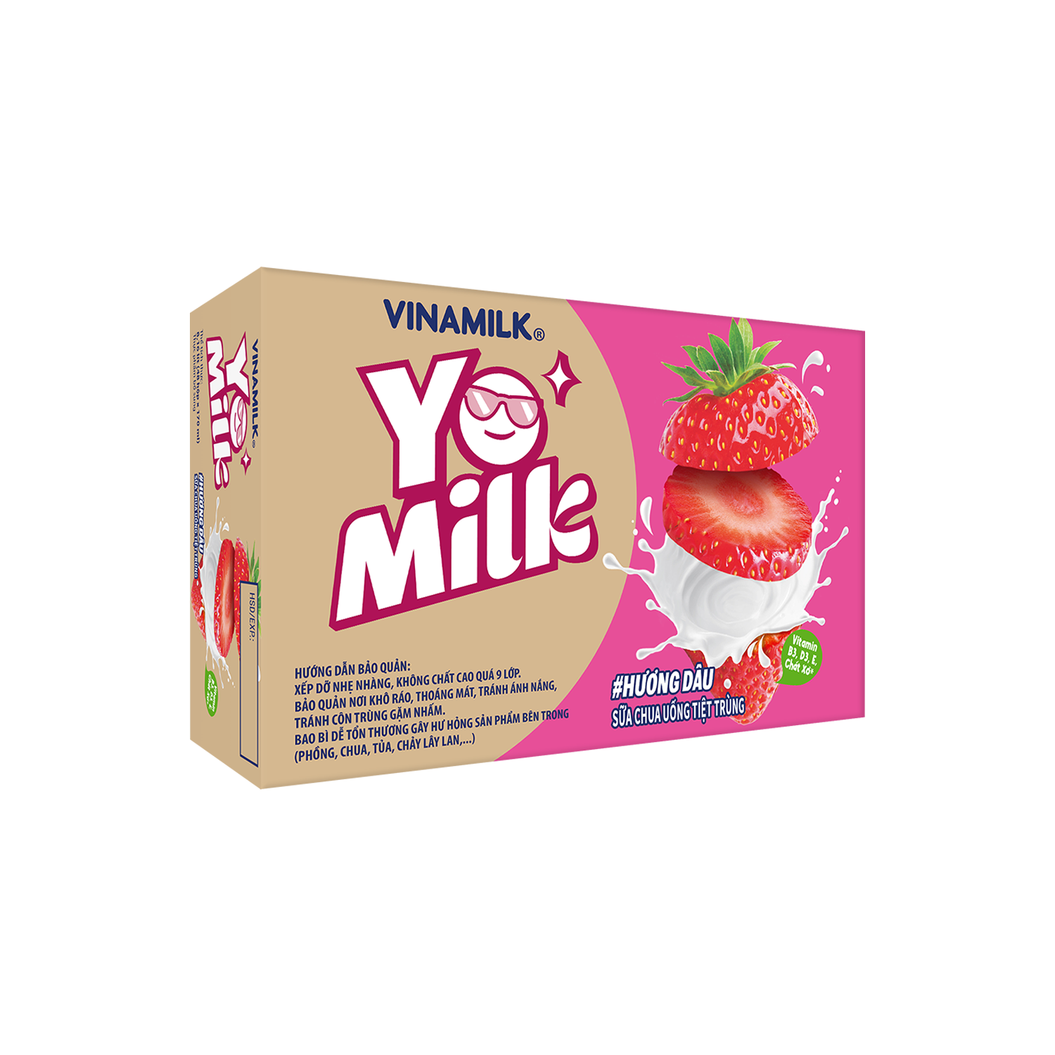 UHT Drinking Yoghurt Yomilk Strawberry Flavour 170ml