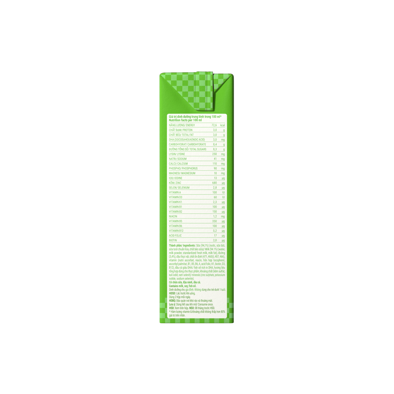 Sữa dinh dưỡng ADM Có Đường 180ml