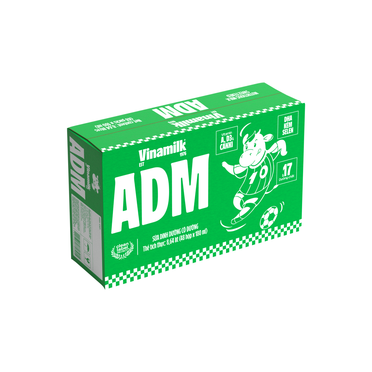 Sữa dinh dưỡng ADM Có Đường 180ml