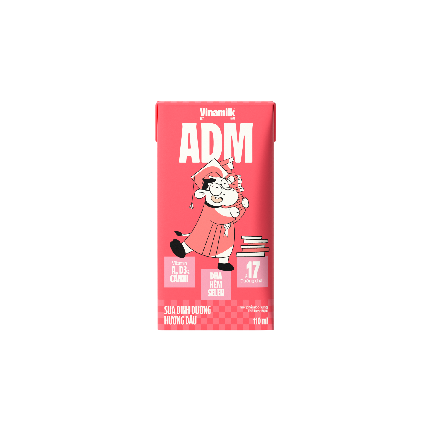 Sữa dinh dưỡng ADM Hương Dâu 110ml Thùng 48 hộp