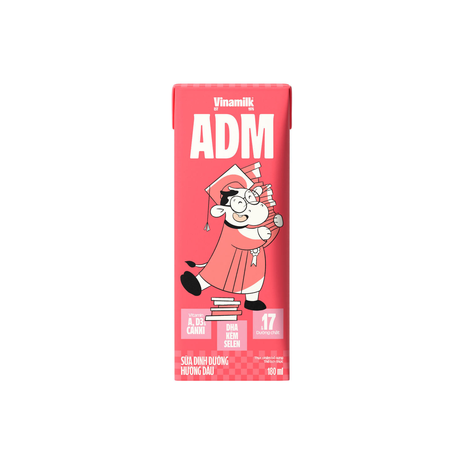 Sữa dinh dưỡng ADM Hương Dâu 180ml