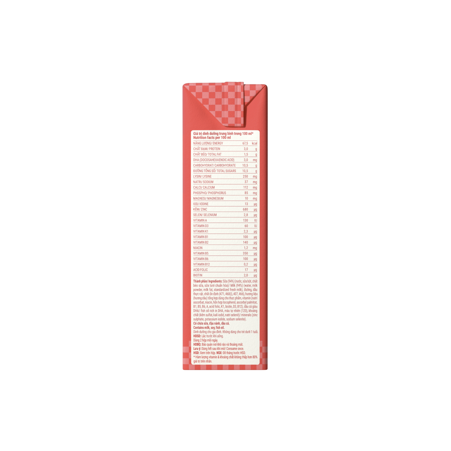 Sữa dinh dưỡng ADM Hương Dâu 180ml