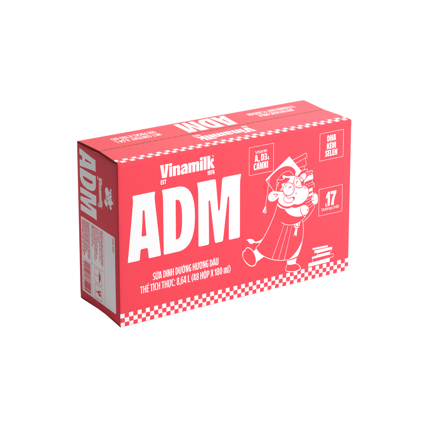 Sữa dinh dưỡng ADM Hương Dâu 180ml