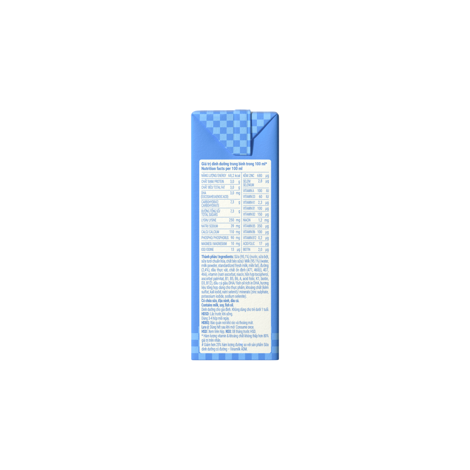 Sữa dinh dưỡng ADM Ít Đường 110ml