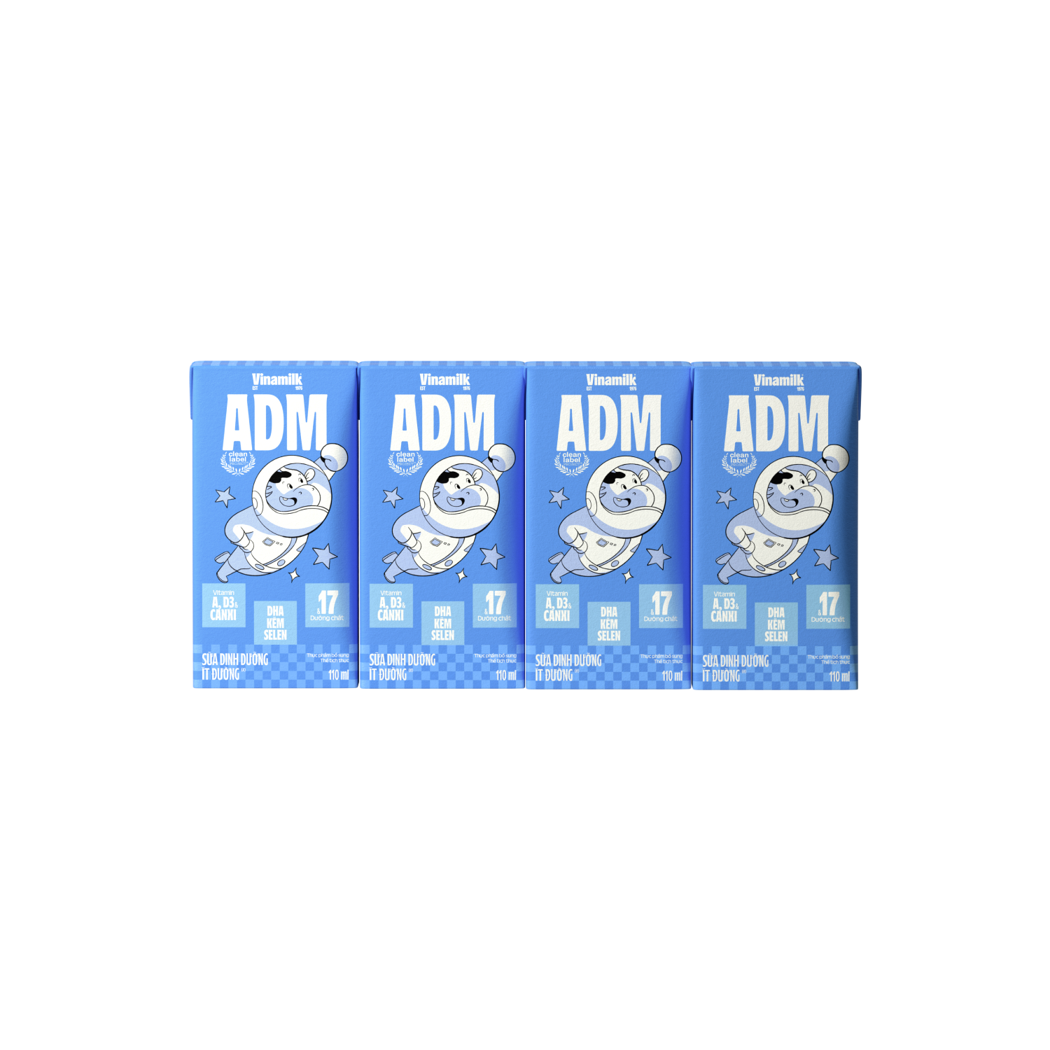 Sữa dinh dưỡng ADM Ít Đường 110ml