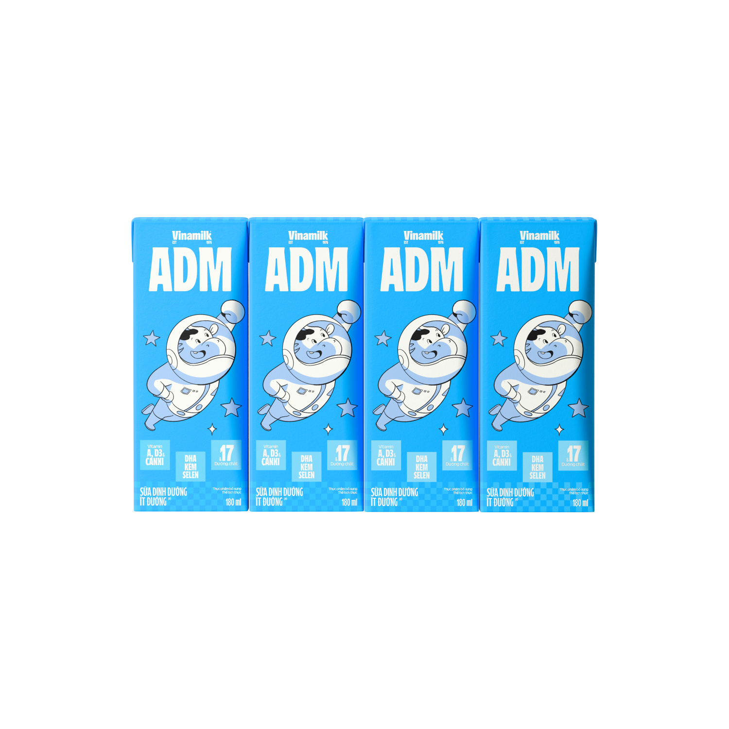 Sữa dinh dưỡng ADM Ít Đường 180ml