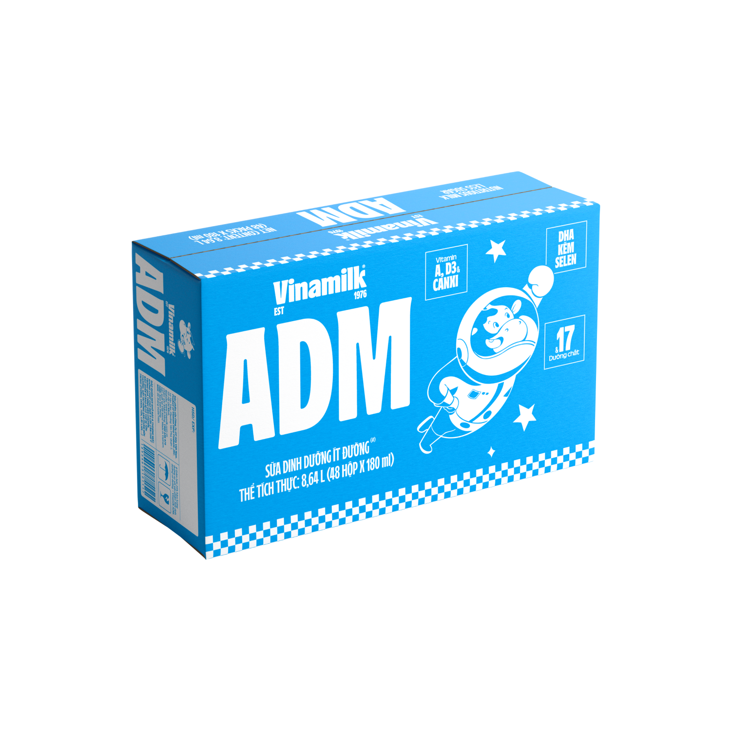 Sữa dinh dưỡng ADM Ít Đường 180ml