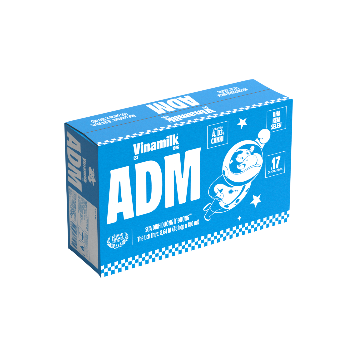Sữa dinh dưỡng ADM Ít Đường 180ml