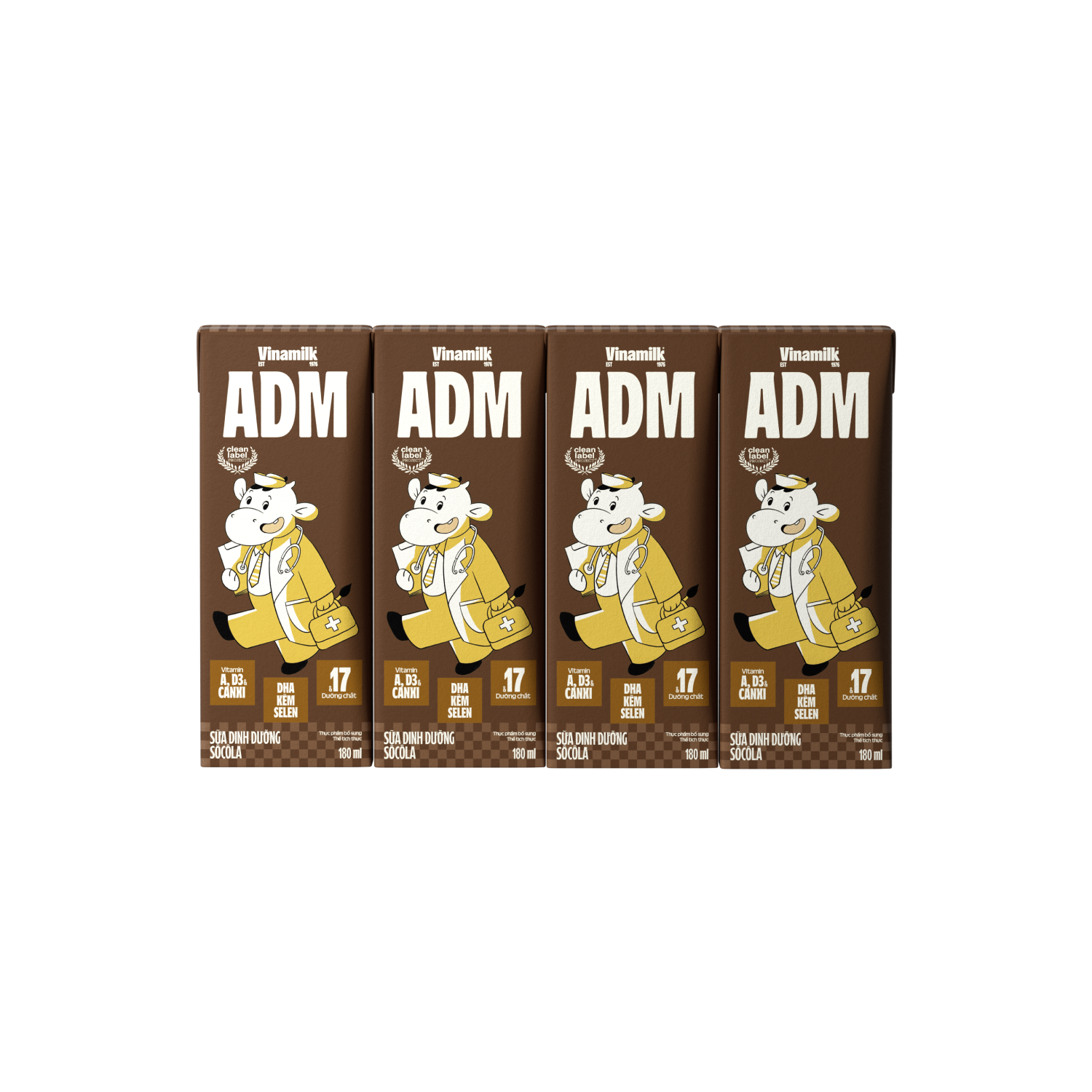 Sữa dinh dưỡng ADM Sôcôla 180ml