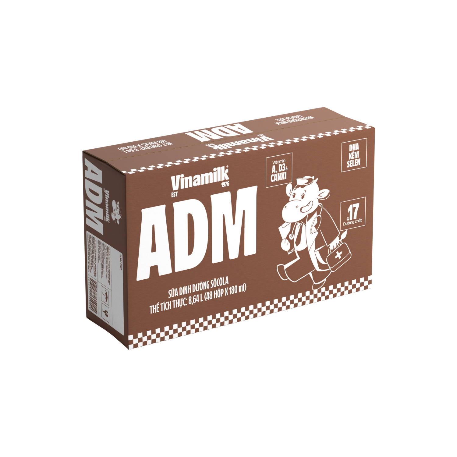 Sữa dinh dưỡng ADM Sôcôla 180ml