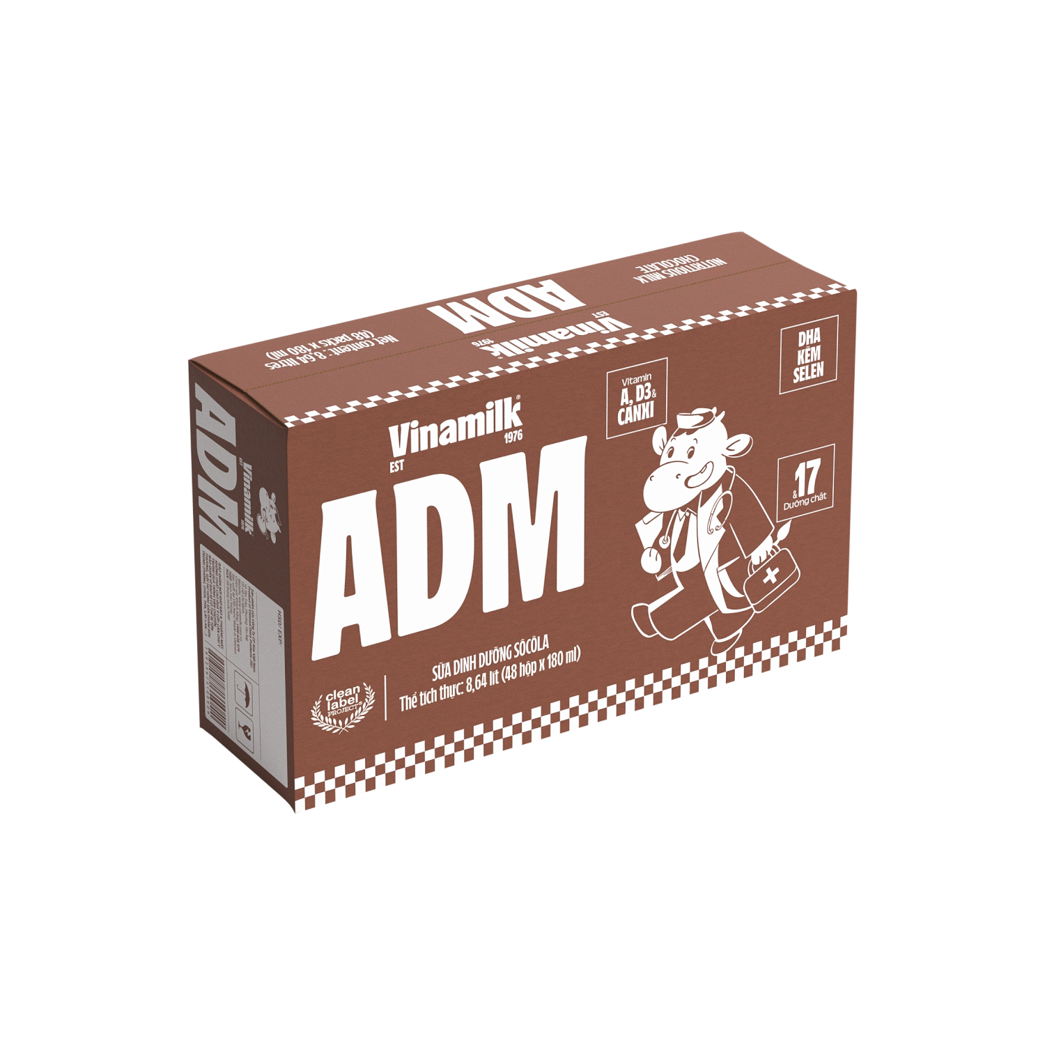 Sữa dinh dưỡng ADM Sôcôla 180ml
