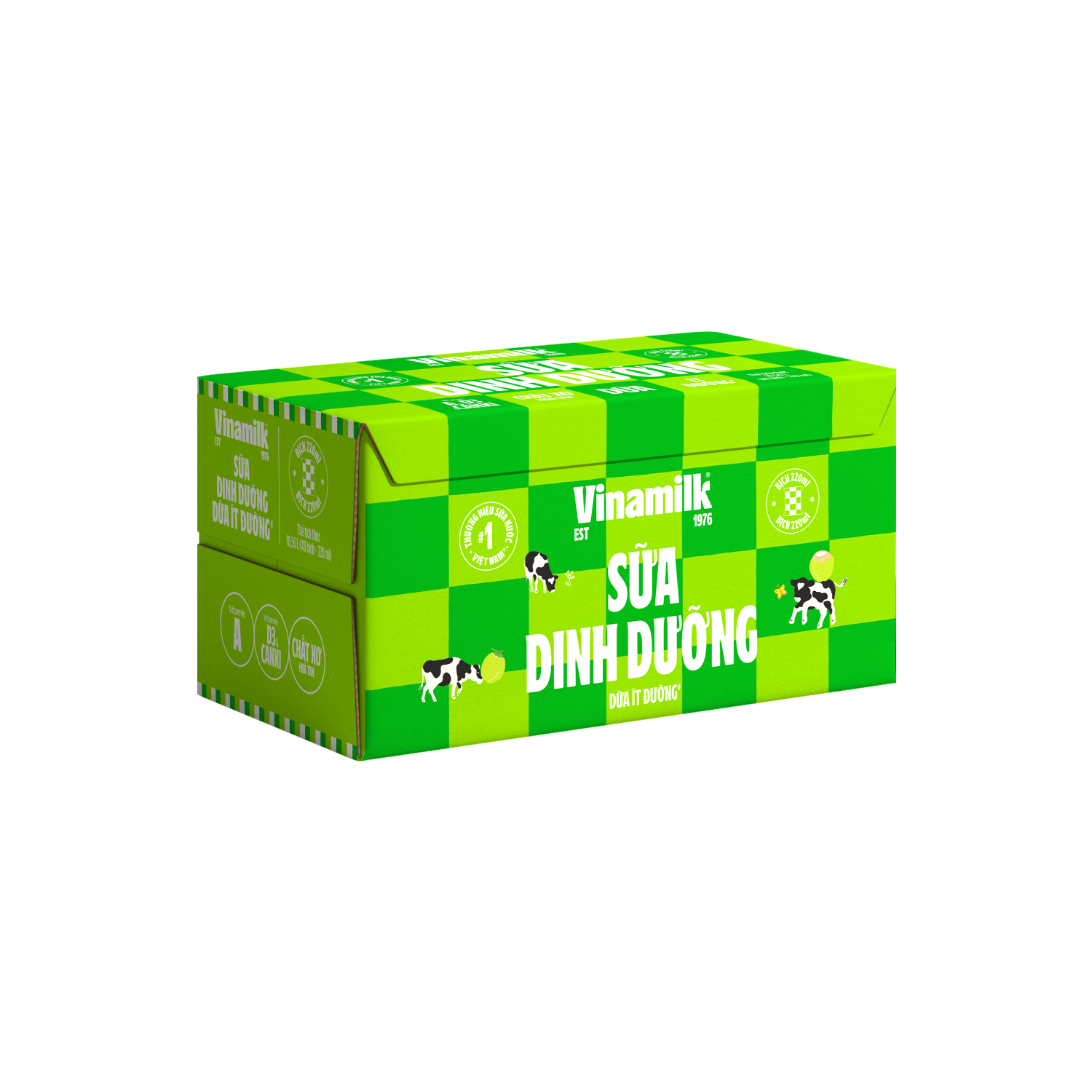 Sữa dinh dưỡng Vinamilk Dừa Ít Đường 220ml
