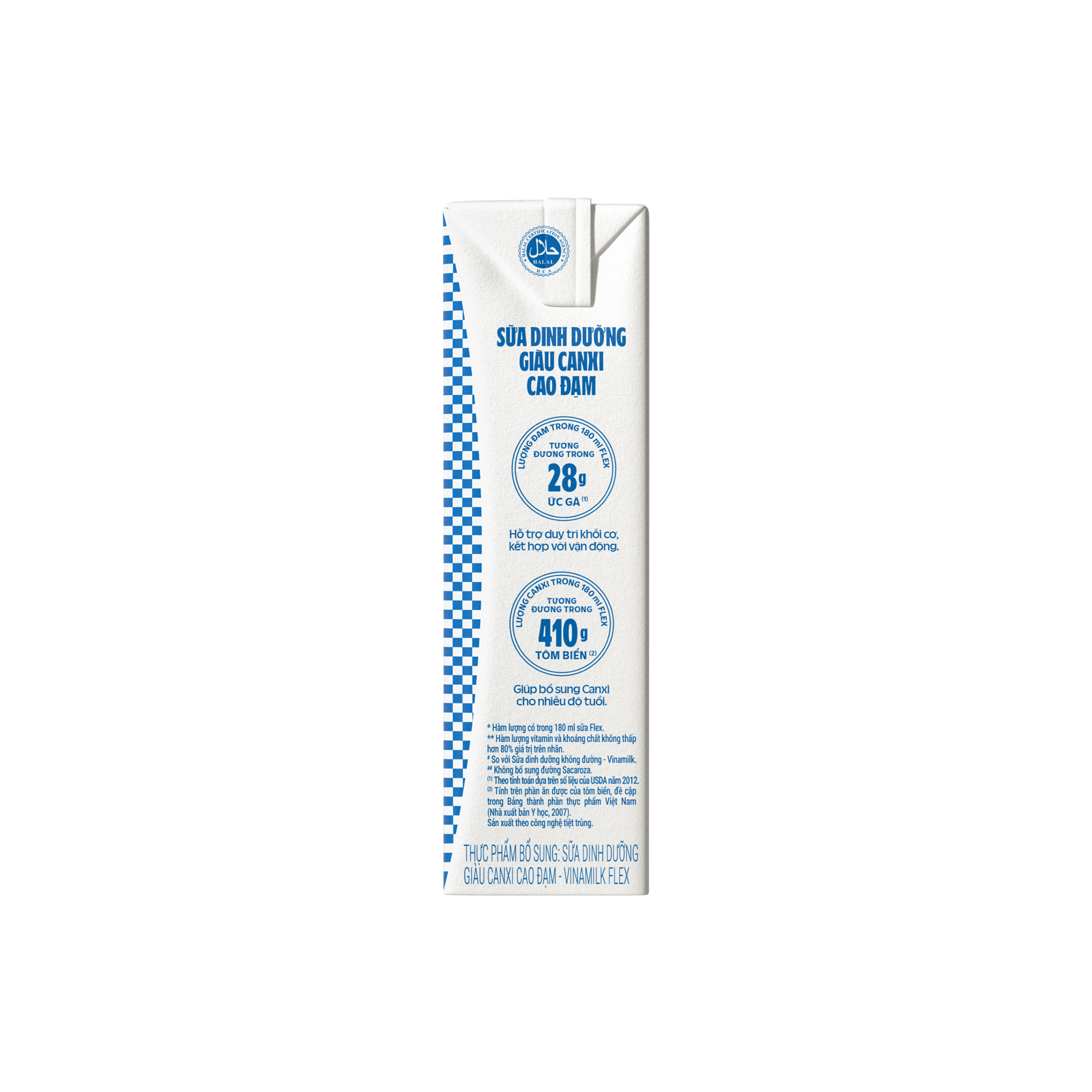 Sữa dinh dưỡng Vinamilk Flex Giàu Canxi Cao Đạm 180ml