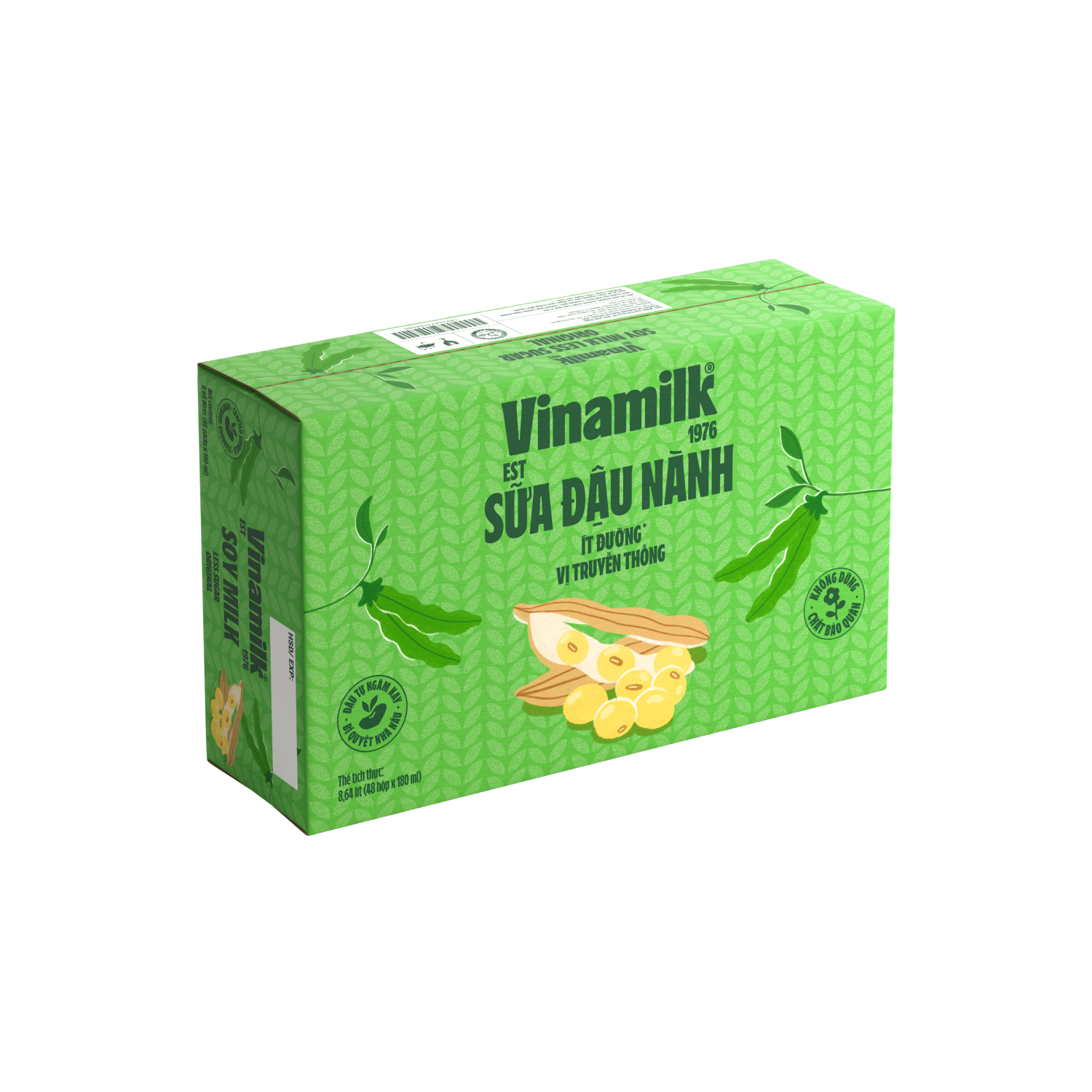 Soymilk with Fresh Milk Vinamilk Less Sugar 180ml
