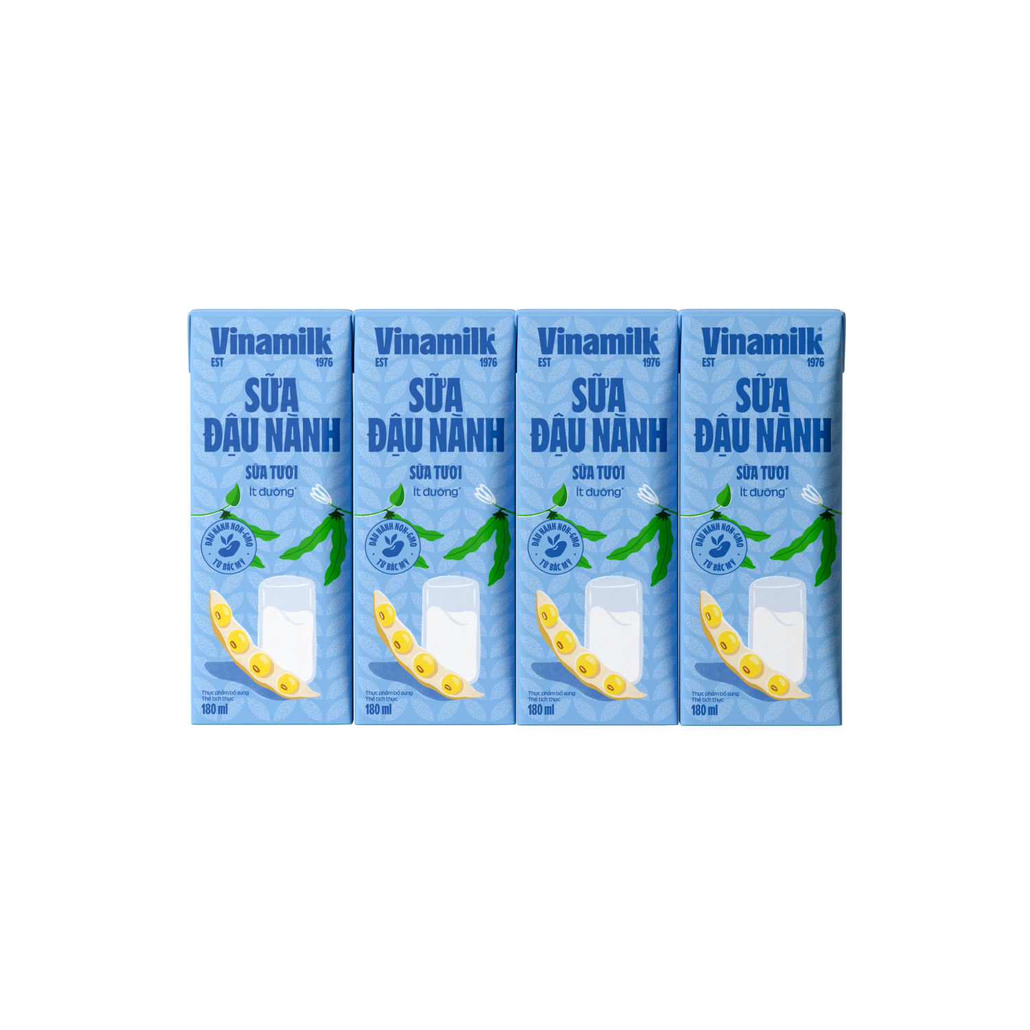 Sữa đậu nành Vinamilk Sữa tươi Ít đường 180ml