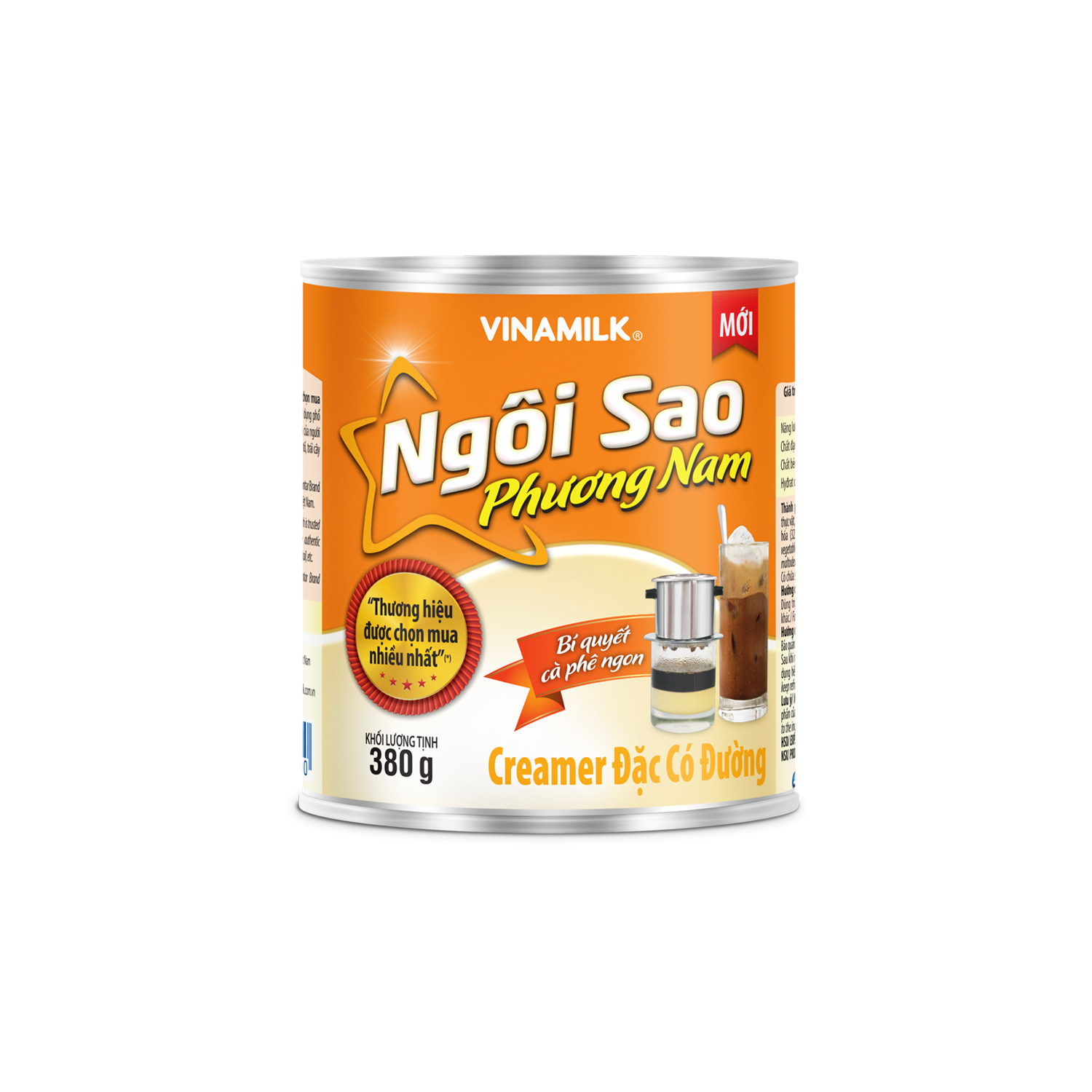 Creamer Đặc Ngôi Sao Phương Nam Nhãn Cam - Hộp thiếc 380g