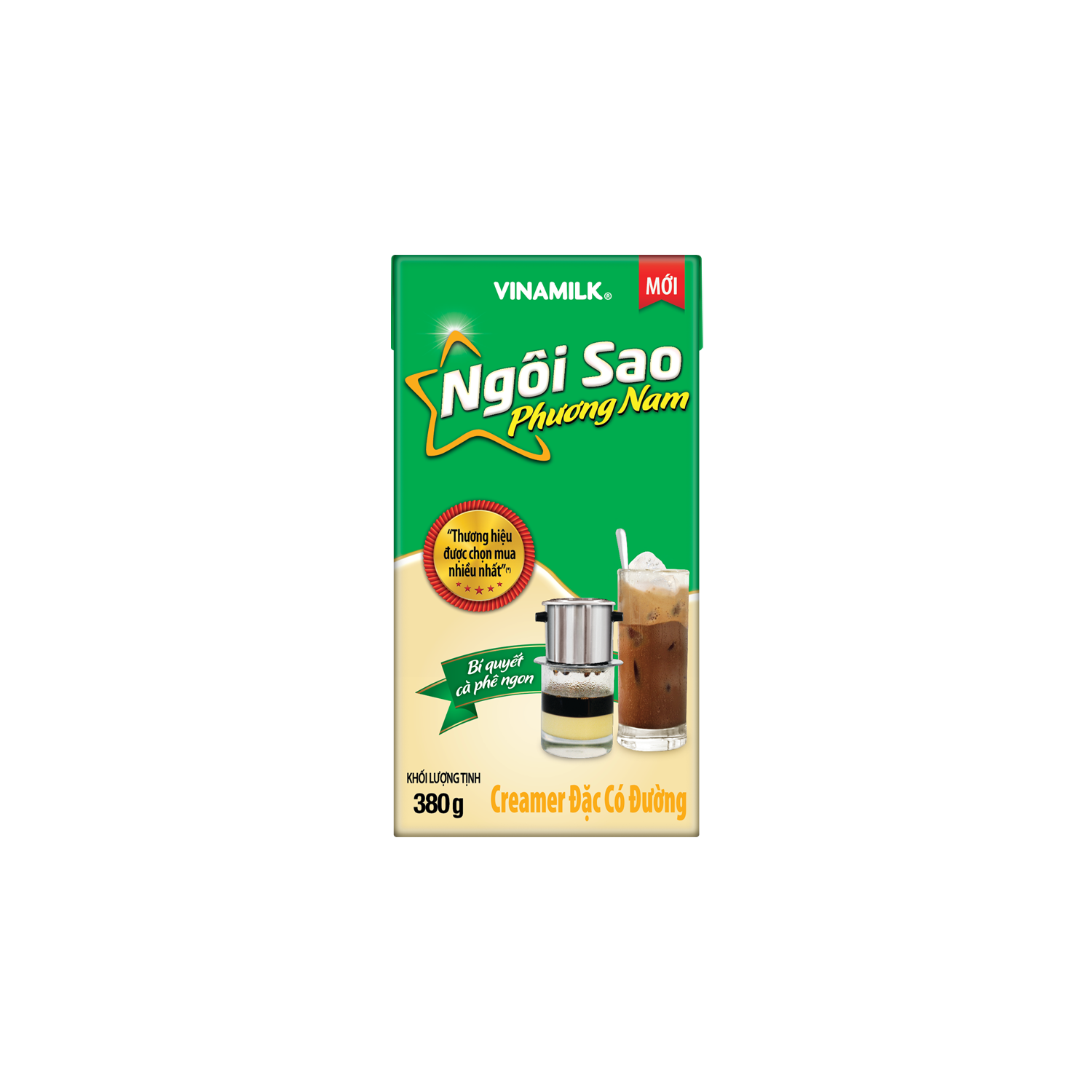 Creamer đặc Ngôi Sao Phương Nam Nhãn xanh lá 380g hộp giấy Thùng 24 hộp giấy
