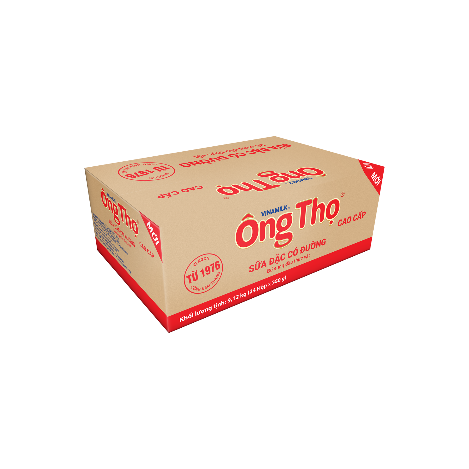 Sữa đặc Ông Thọ Nhãn đỏ 380g hộp giấy