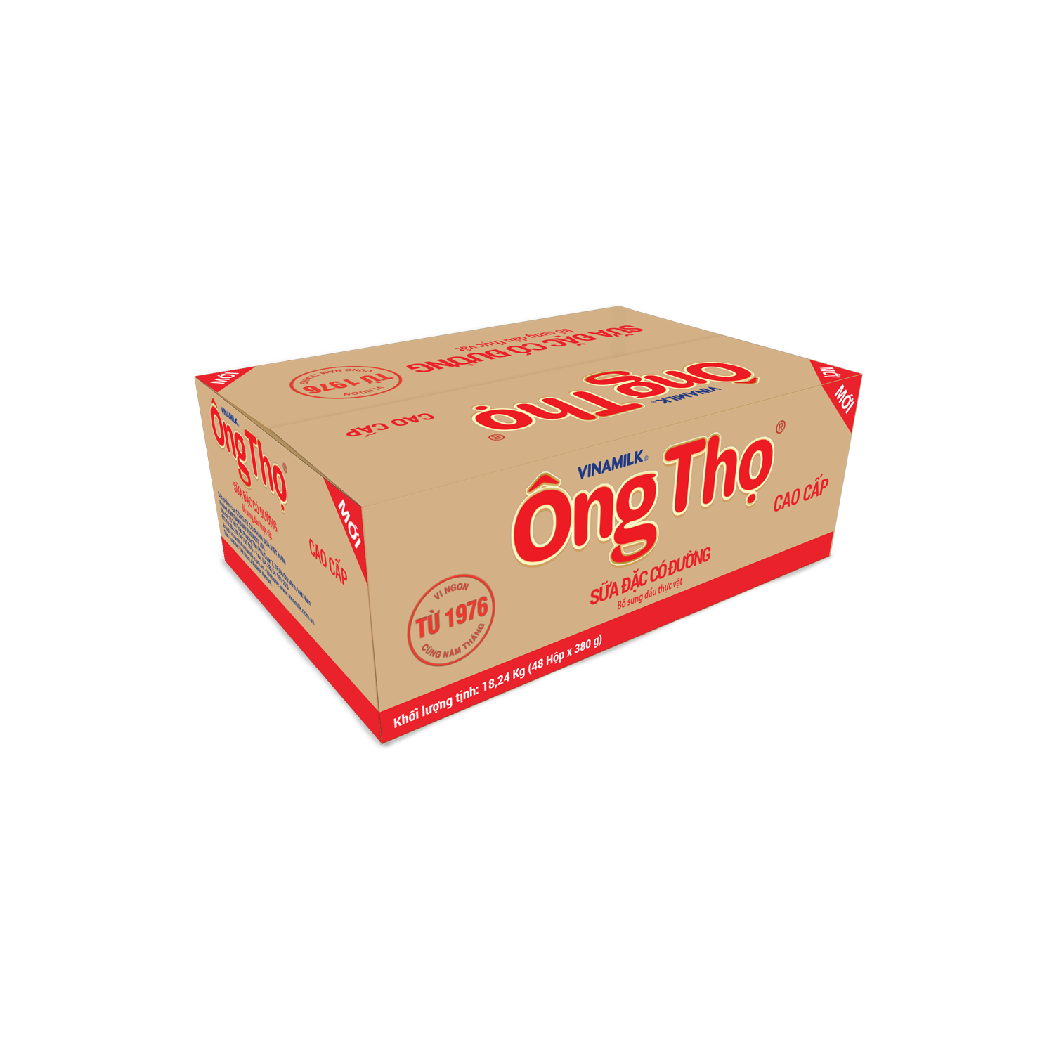 Sữa đặc Ông Thọ Nhãn đỏ 380g hộp thiếc