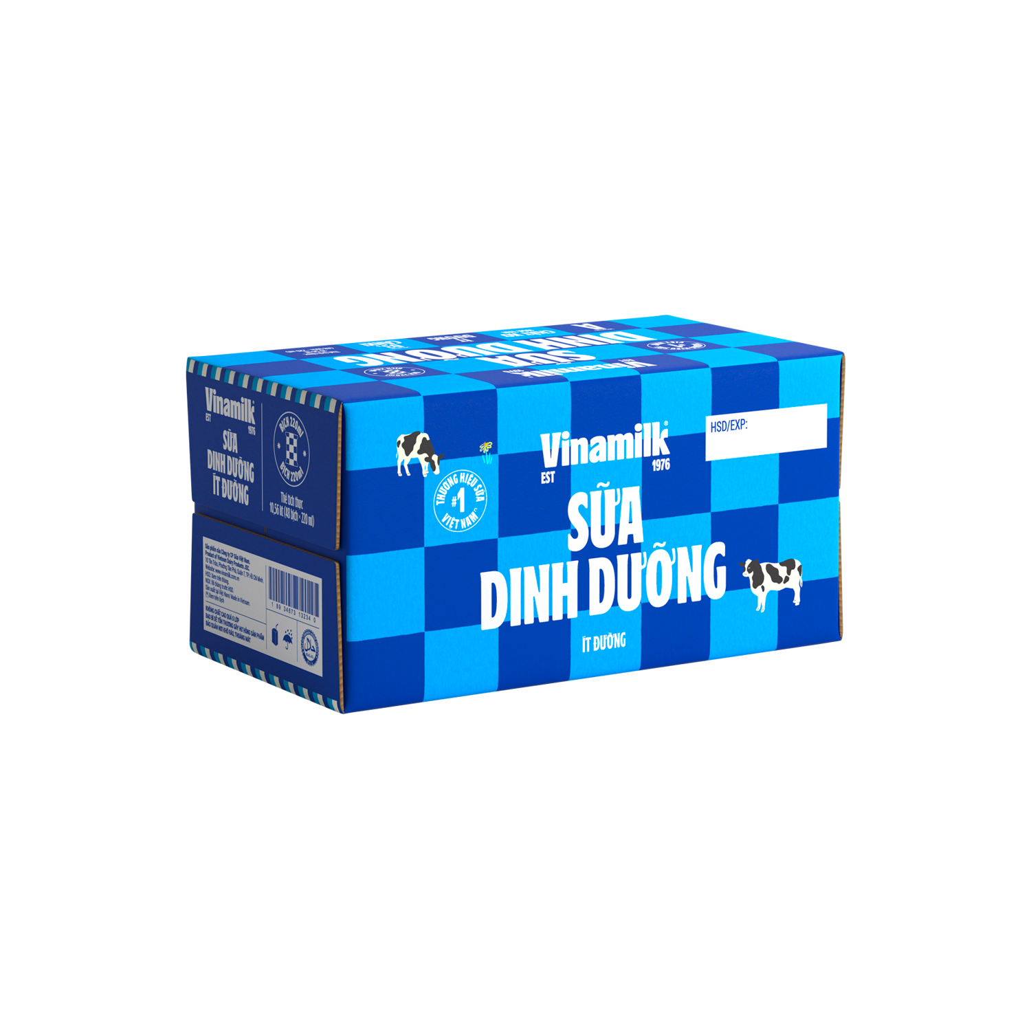 Sữa dinh dưỡng Vinamilk Ít đường 220ml