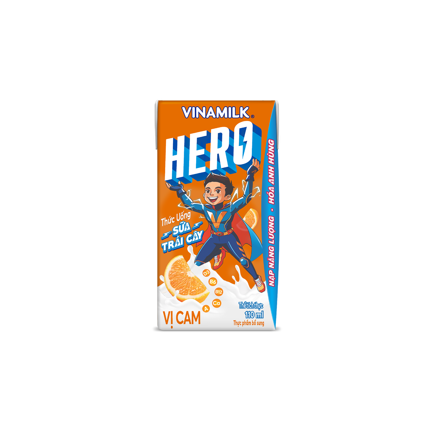 Sữa trái cây Hero Hương Cam 110ml Thùng 48 hộp