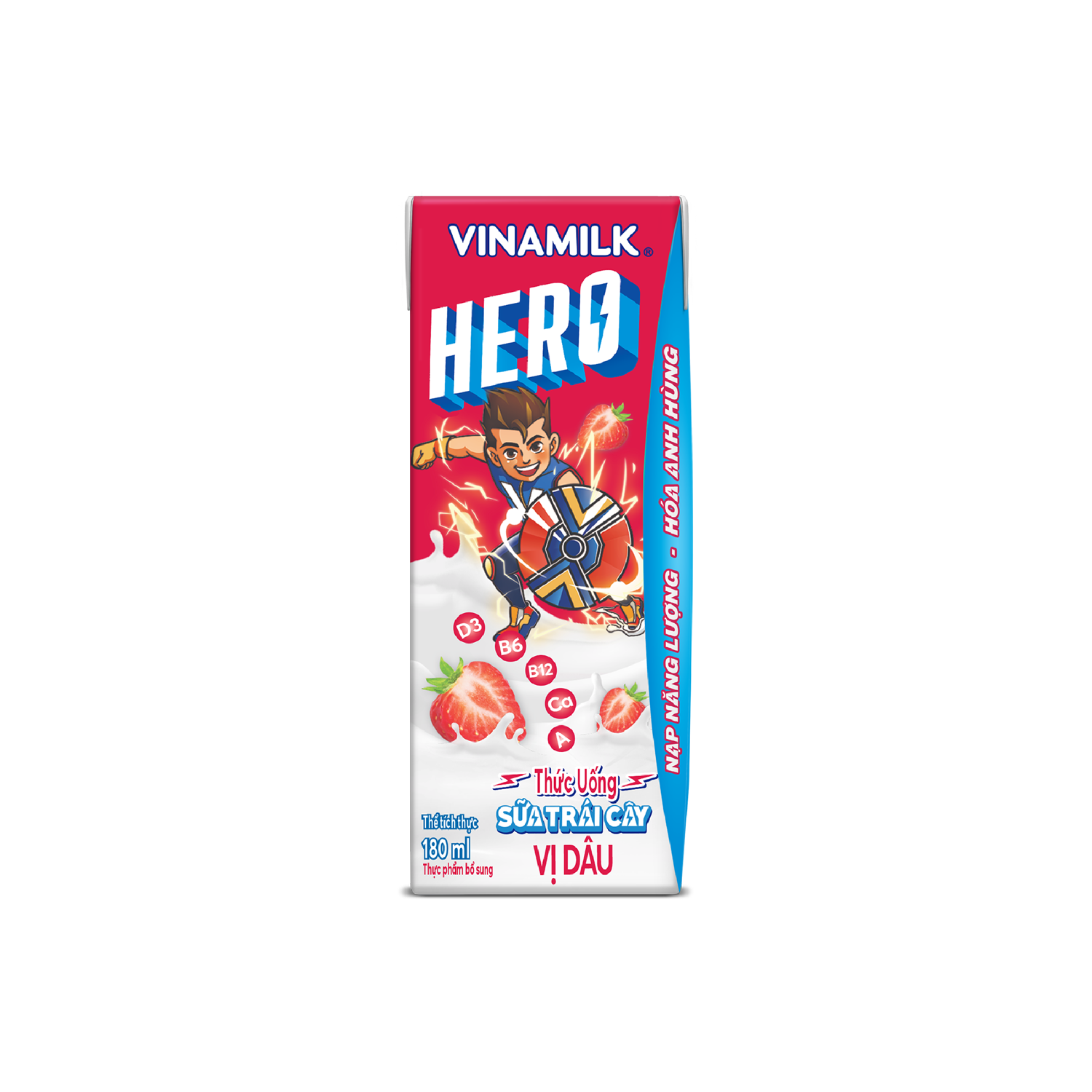 Sữa trái cây Hero Hương Dâu 180ml Thùng 48 hộp