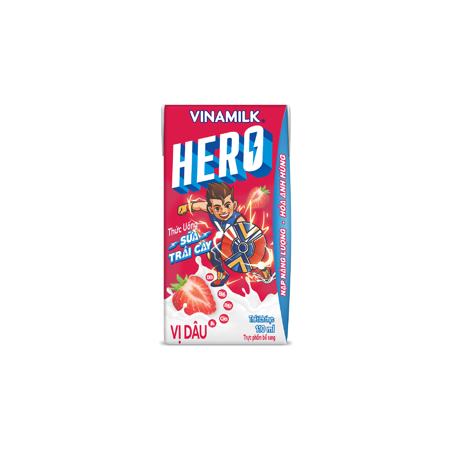 Sữa trái cây Hero Hương Dâu 110ml Thùng 48 hộp