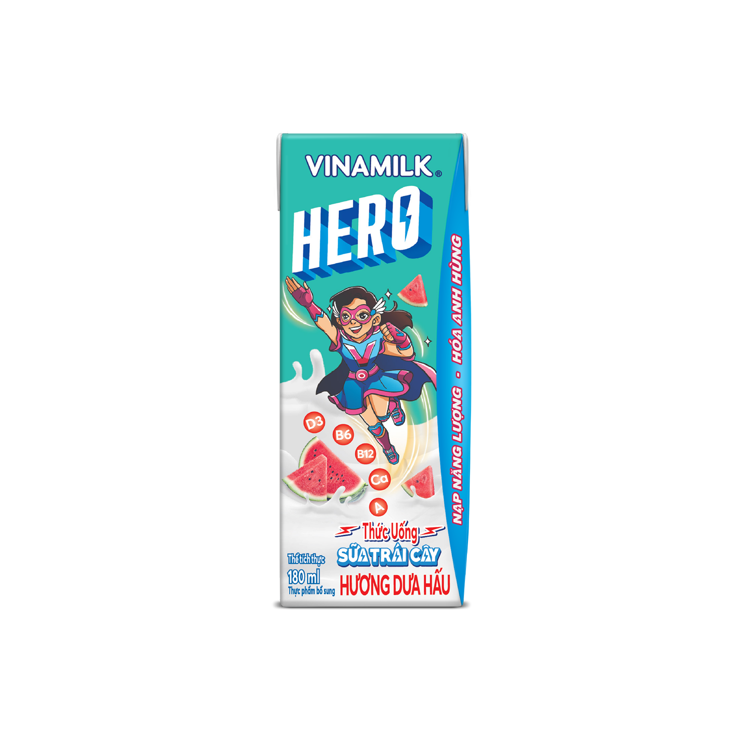 Sữa trái cây Hero Hương Dưa Hấu 180ml Thùng 48 hộp