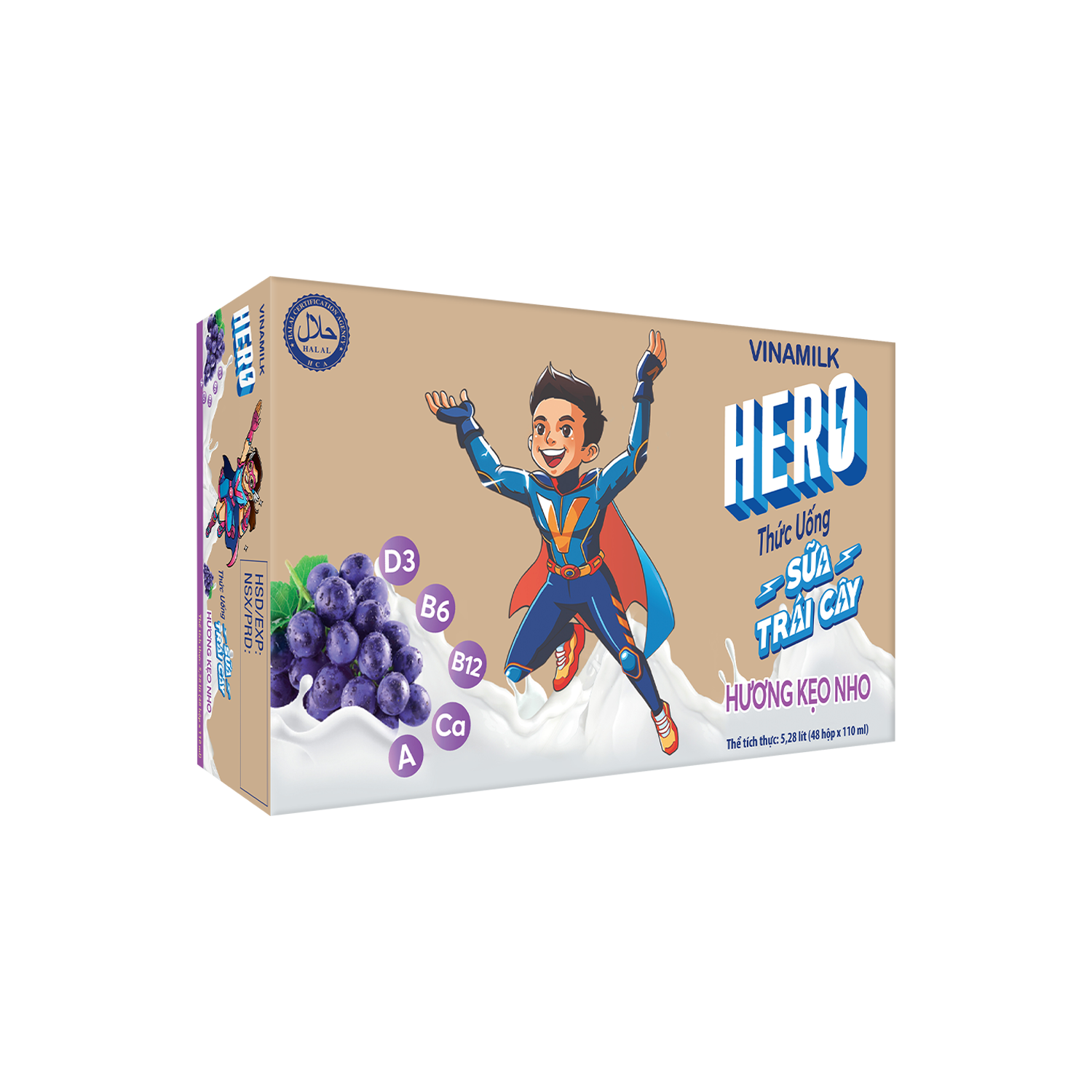 Sữa trái cây Hero Hương Kẹo Nho 110ml