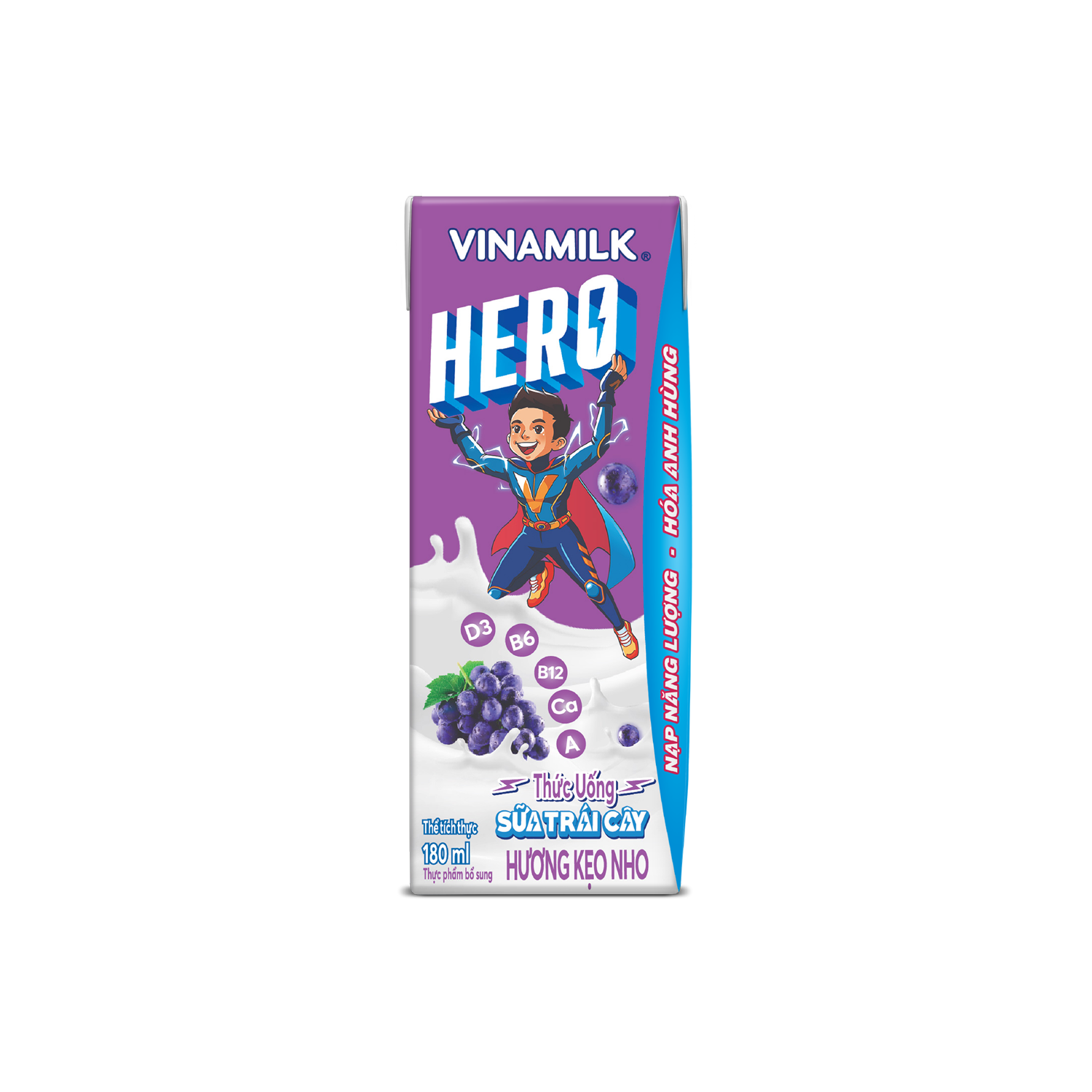 Sữa trái cây Hero Hương Kẹo Nho 180ml