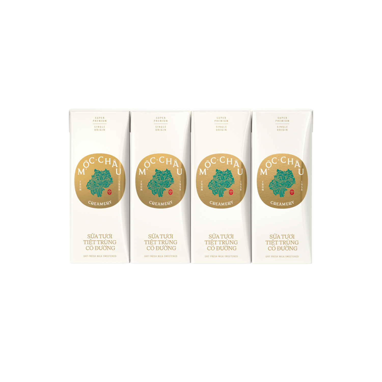 UHT Fresh Milk Mộc Châu Creamery Sweetened 180ml