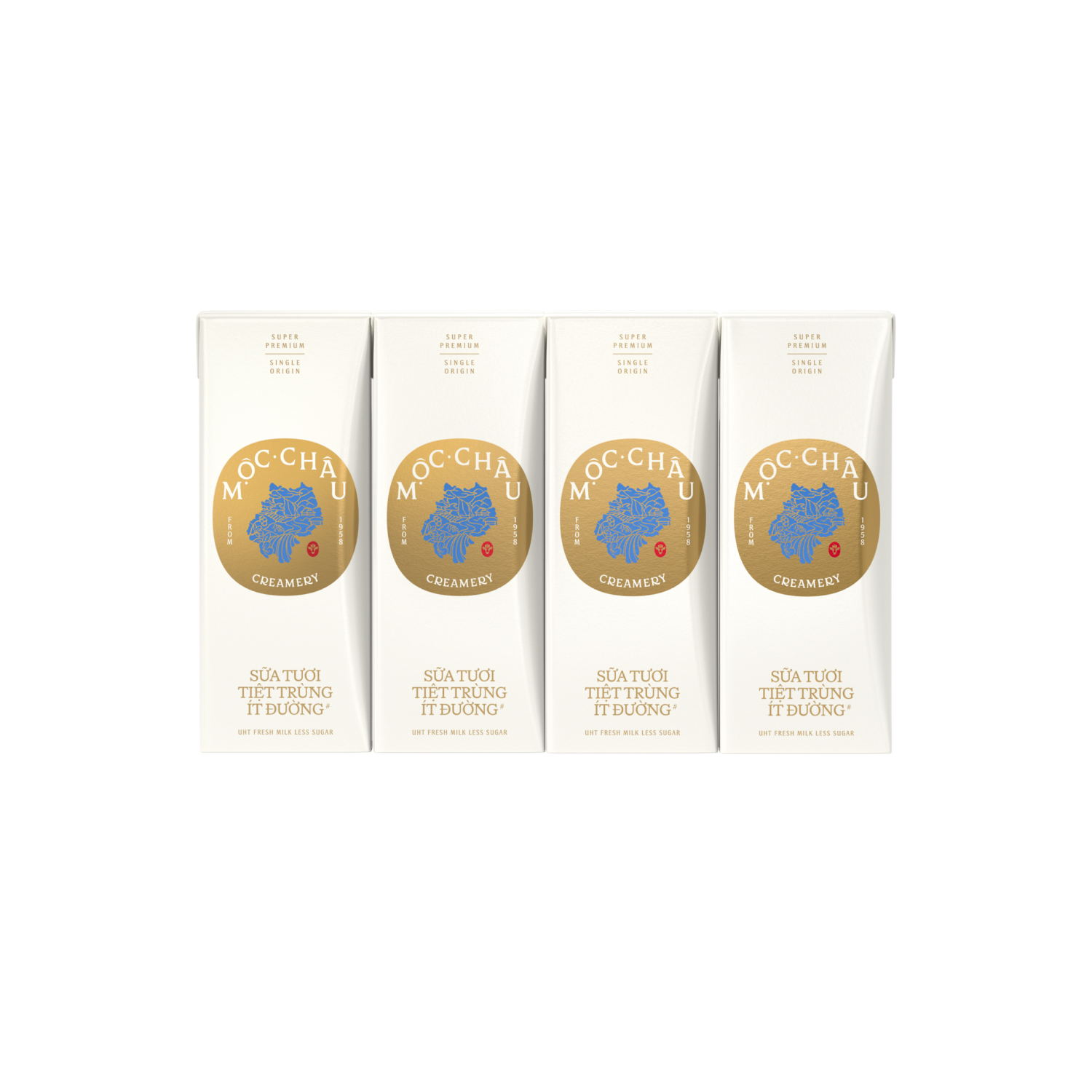 Sữa tươi tiệt trùng Mộc Châu Creamery Ít đường 180ml