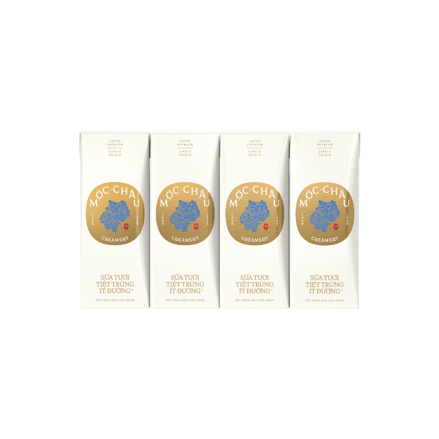 Sữa tươi tiệt trùng Mộc Châu Creamery Ít đường 180ml