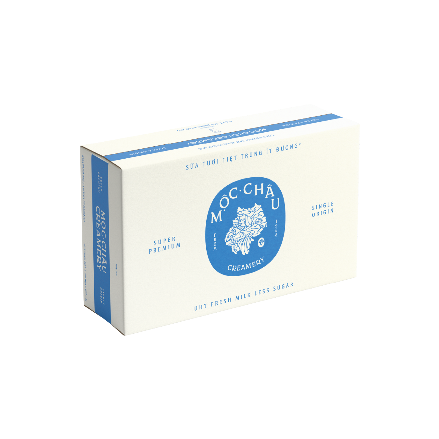 Sữa tươi tiệt trùng Mộc Châu Creamery Ít đường 180ml