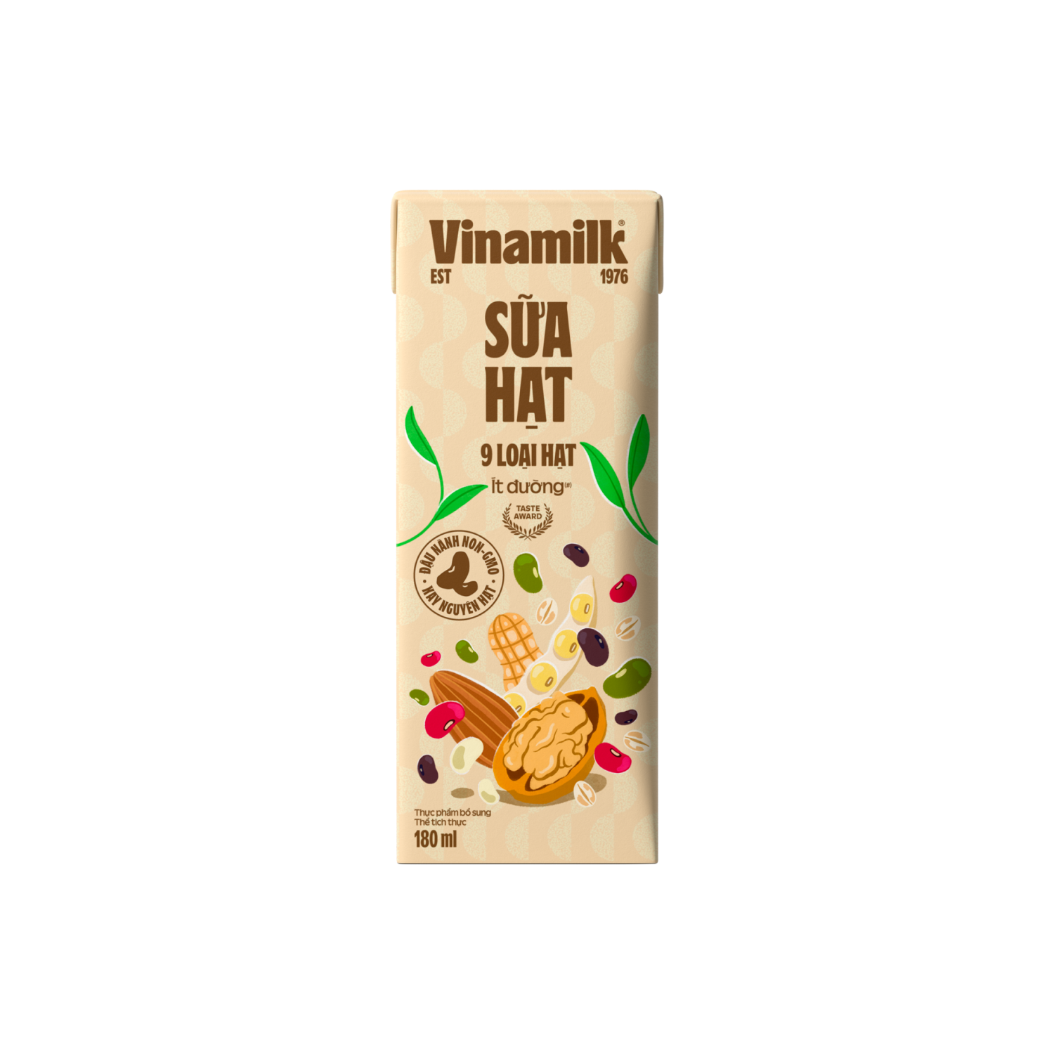 Sữa hạt Vinamilk 9 loại hạt Ít đường 180ml