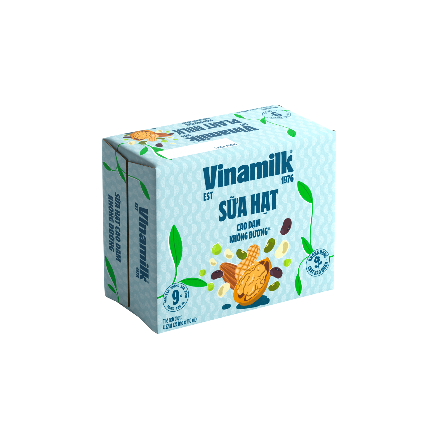 Sữa hạt Vinamilk Cao đạm không đường 180ml