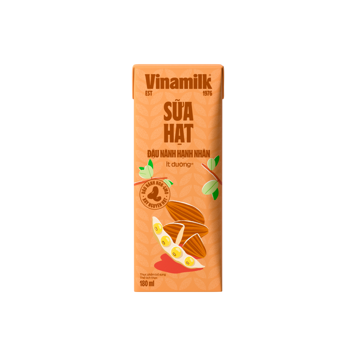 Sữa hạt Vinamilk Đậu nành Hạnh nhân 180ml