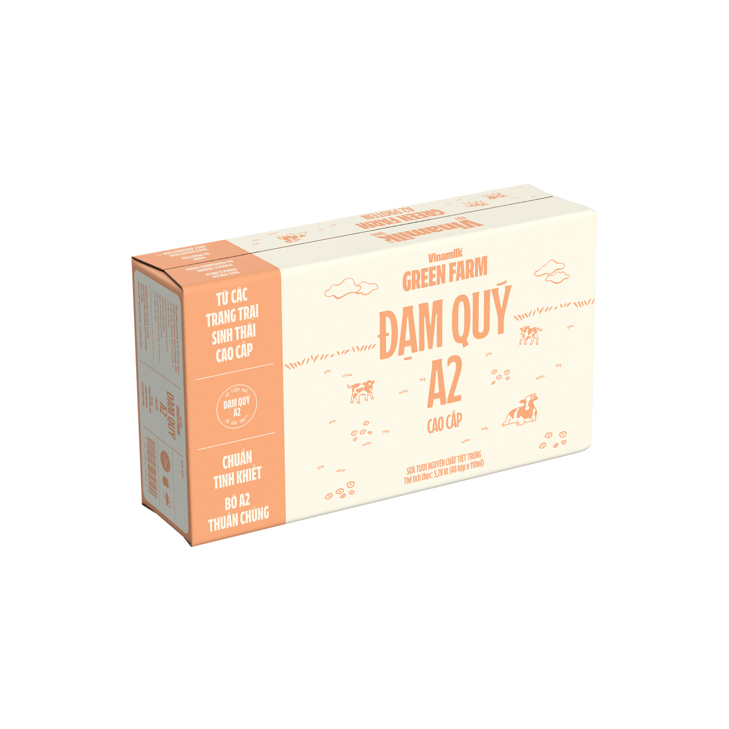 UHT Fresh Milk Green Farm Unsweetened A2 Protein 110ml