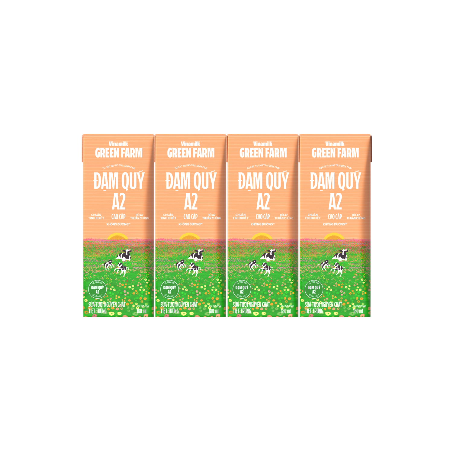 Sữa tươi tiệt trùng Green Farm A2 không đường 180ml