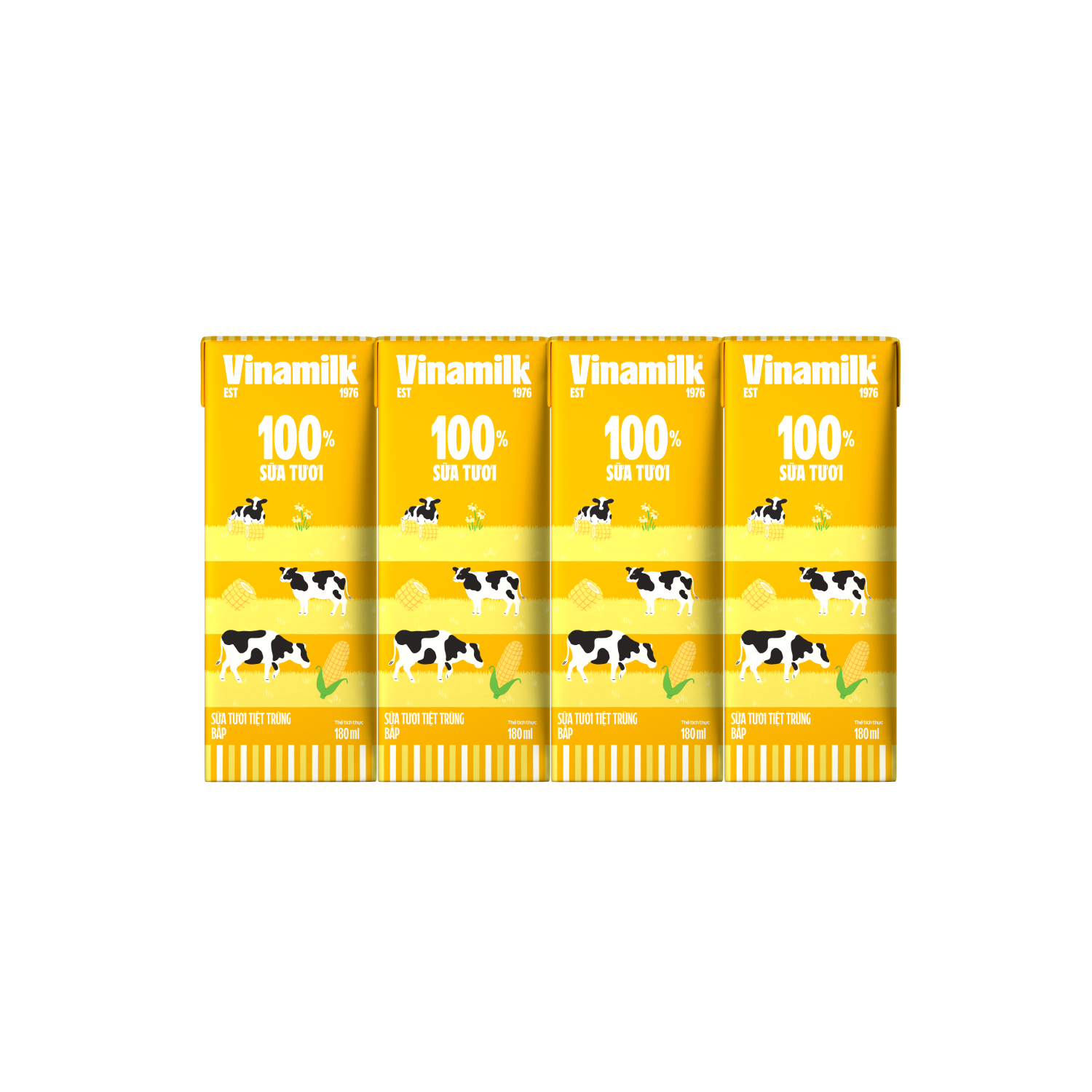 Sữa tươi tiệt trùng 100% Bắp 180ml